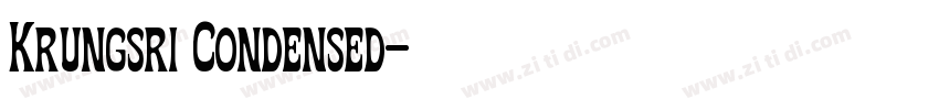 Krungsri Condensed字体转换